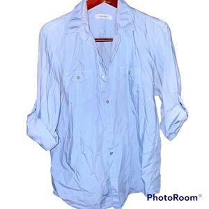 Calvin Klein Long Sleeve Button Up with roll sleeves